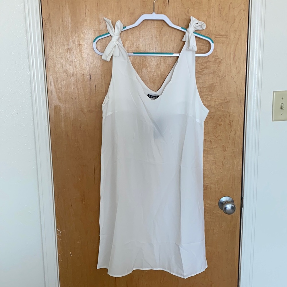 White, tank top cocktail dress
